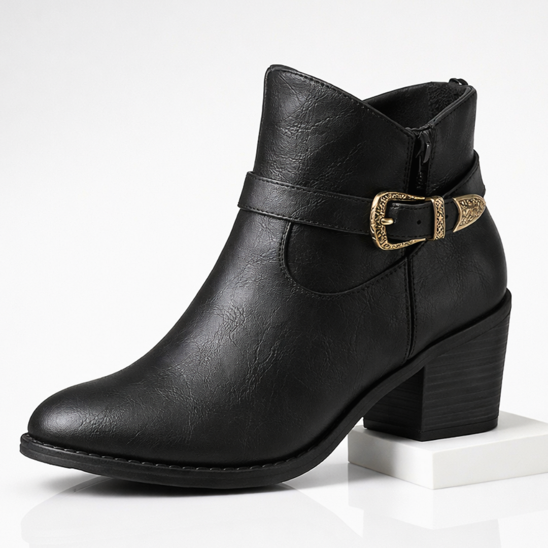 Darcy West Leather Ankle Boots