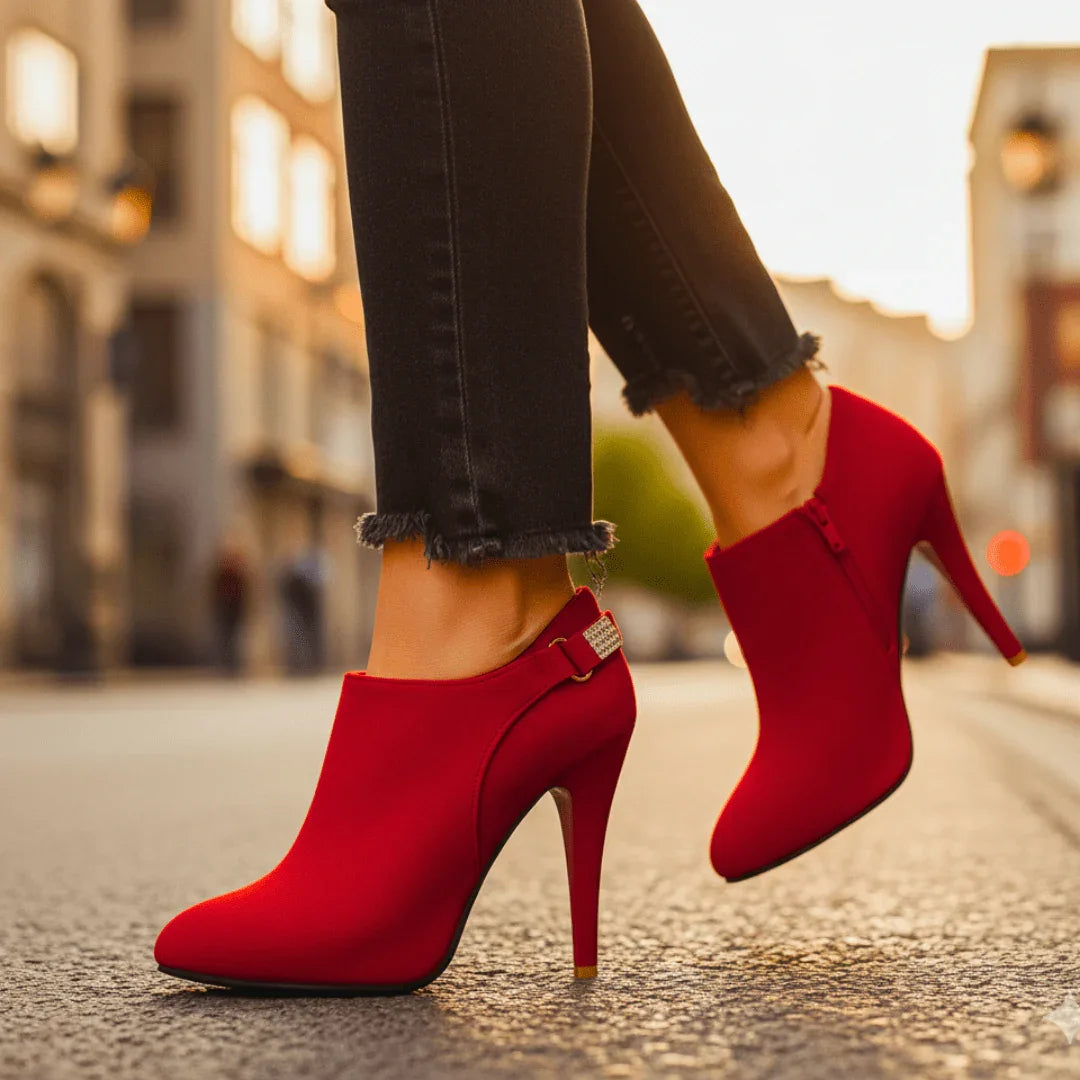 Aurora Bell Velvet Boots