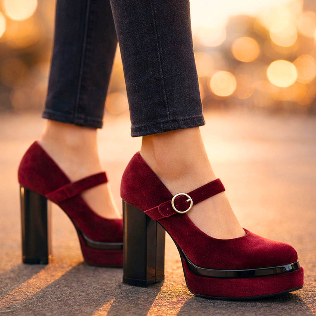 Seraphina Velvet Platform Pumps