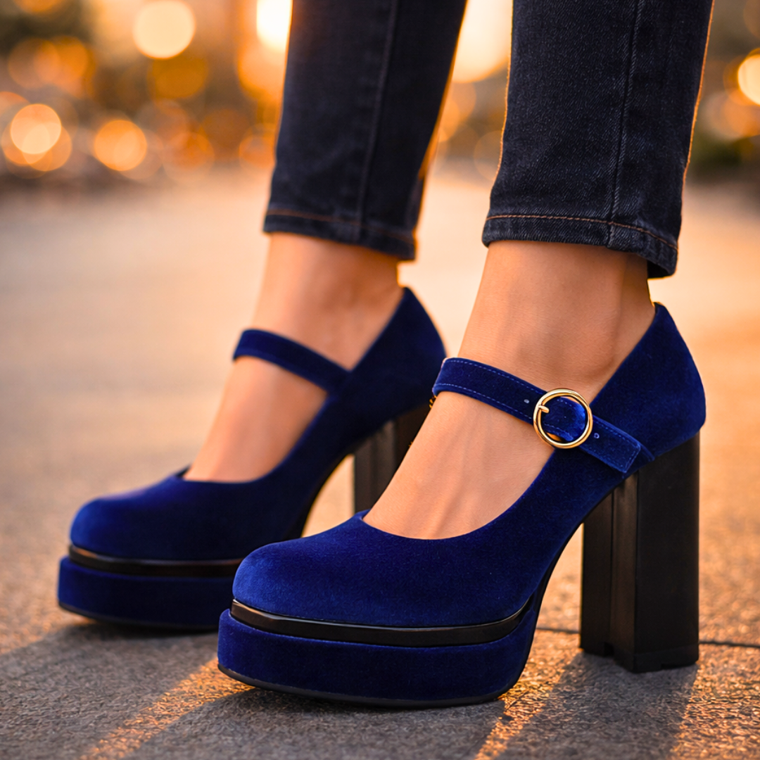 Seraphina Velvet Platform Pumps