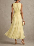 Roxanne™ Ruched Waist Sleeveless Maxi Dress