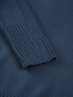 Solid High Neck Knit Sweater