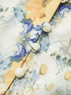 Belted Balloon Sleeve Floral Dress