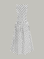 Polka Dot Sleeveless Midi Dress