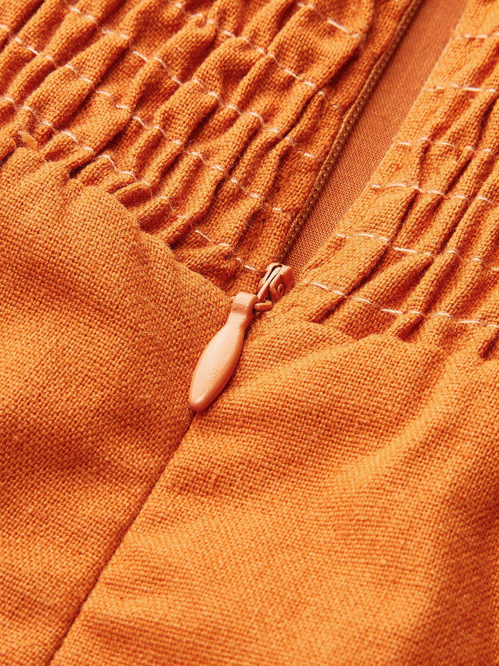Linen & Cotton Contrast Trim Maxi Dress