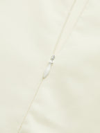 Stand Collar Long Sleeve Cut-Out Fitted Dress