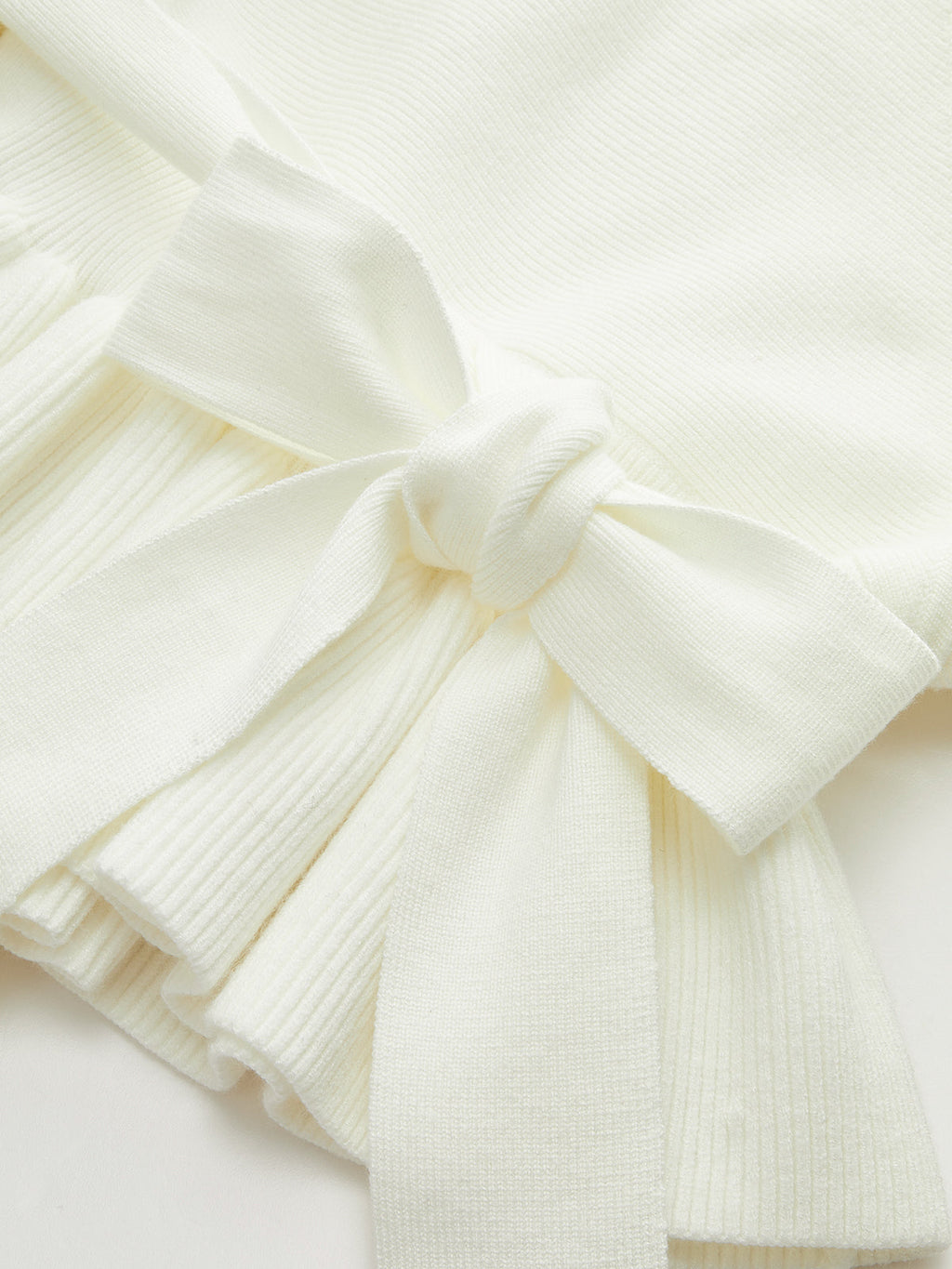 Bow Belted Peplum Knit Top