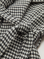 Houndstooth Tweed Belted Vest