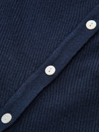 Asymmetric Lapel Button Front Knit Top