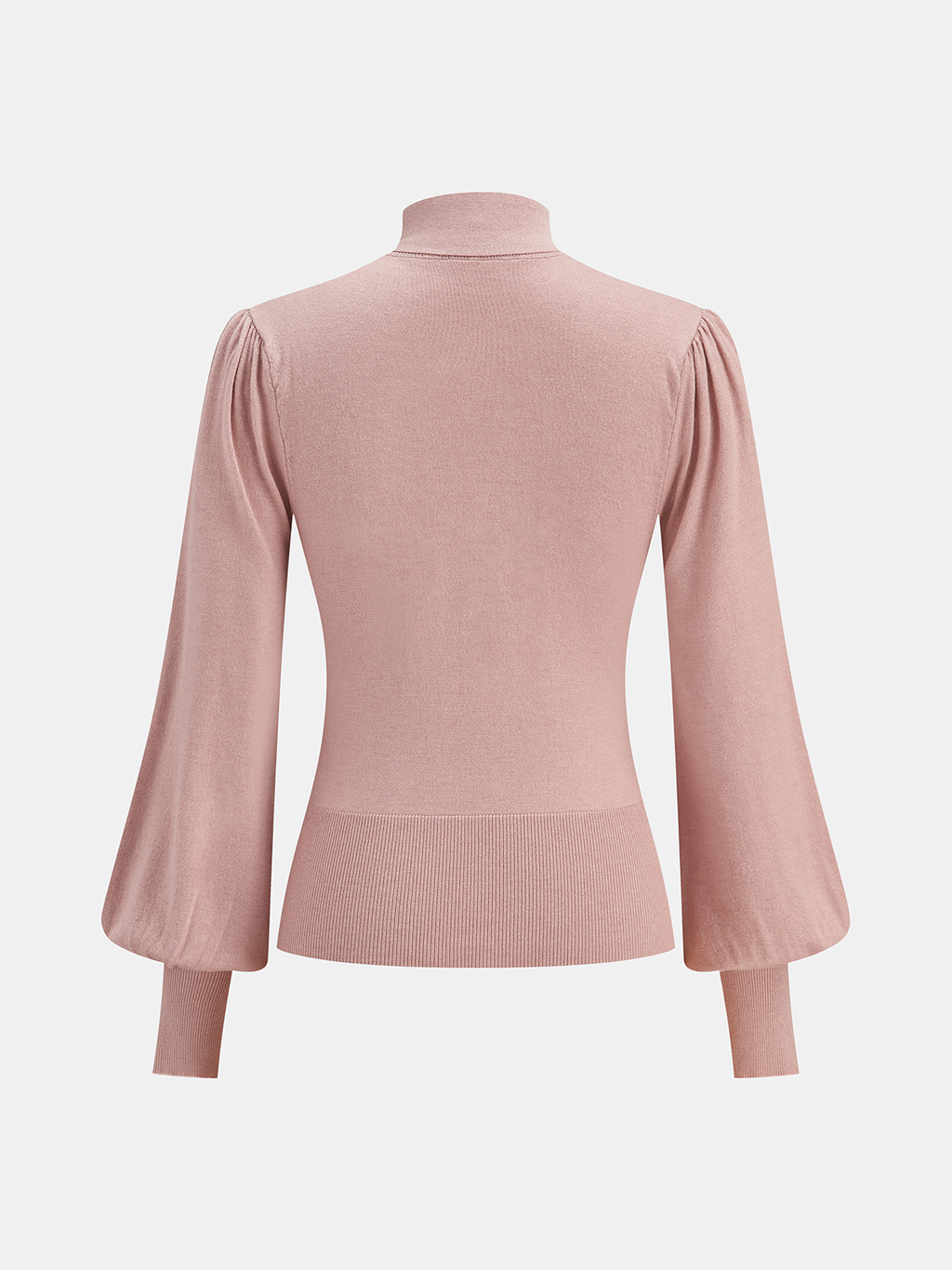 Bow Tie Neck Wool Blend Sweater