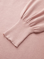 Bow Tie Neck Wool Blend Sweater