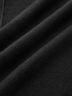 Contrast Pleated Cuff Mock Neck Sweater