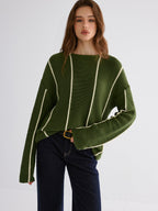 Contrast Striped Sweater