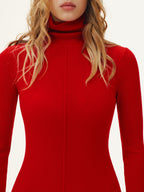 Wool-Blend Turtleneck Maxi Dress