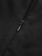 Mandarin Collar Bow Detail Mini Dress