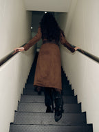 Suede Effect Shirt Dress without Belt