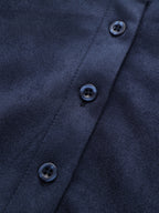 Belted Suede Effect Shirt Dress