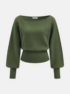 Ribbed Knit Cropped Sweater