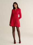 V-Neck Bow Detail Mini Dress
