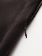 Draped Satin Tie-Neck Mini Dress