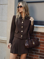 Collared Metal Button Jacket