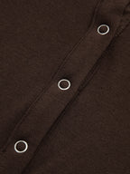 Wrap-Front Maxi Dress with Polo Collar