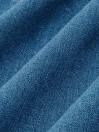 Denim Halter Button Front Maxi Dress