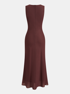 Sleeveless Floral Print Maxi Dress