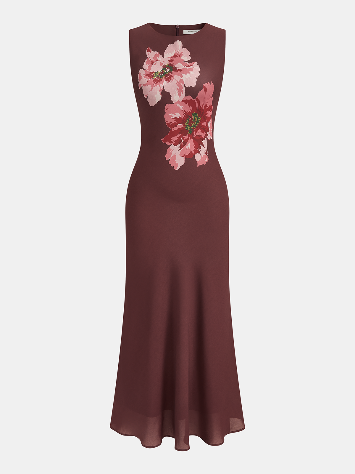 Sleeveless Floral Print Maxi Dress