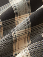 Plaid Asymmetric Slit Maxi Dress