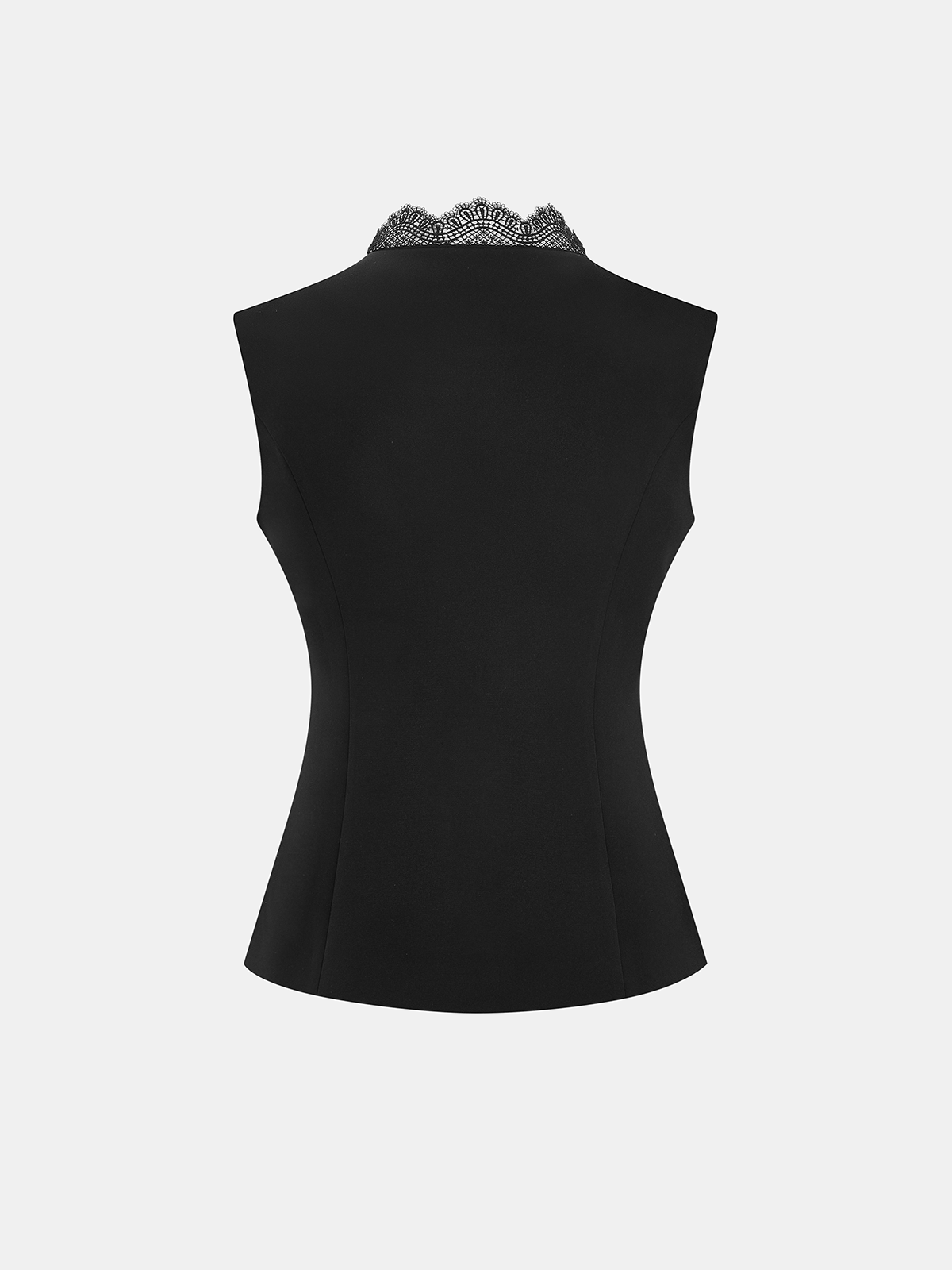 Lace Trim Sleeveless Vest