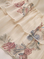 Layered Ruffled Floral Chiffon Mini Dress