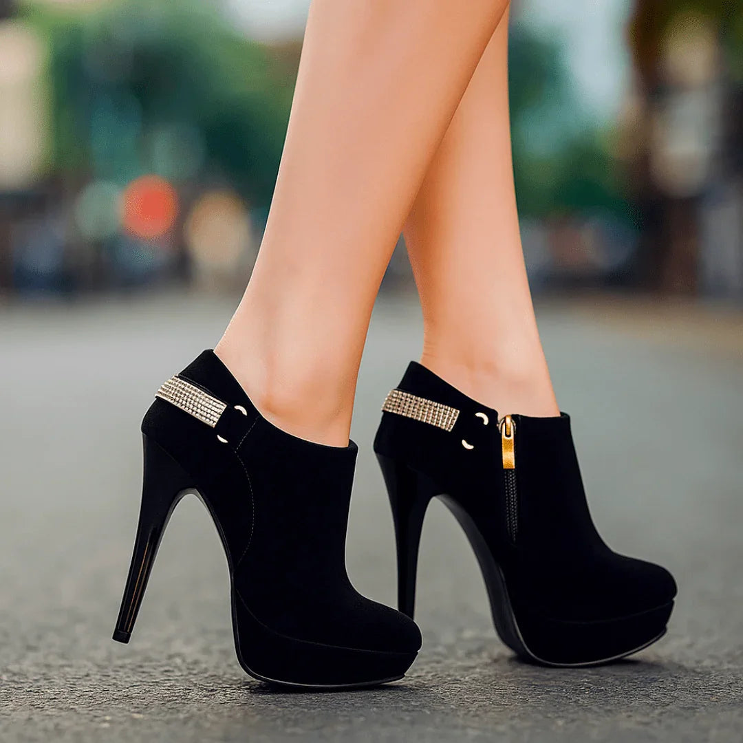 Aurora Bell Velvet Boots