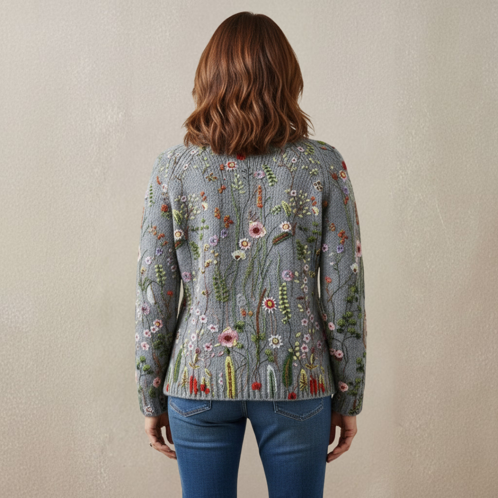 Maurine | Vintage floral print turtleneck sweater