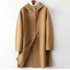 Celina Hooded Woolen Overcoat