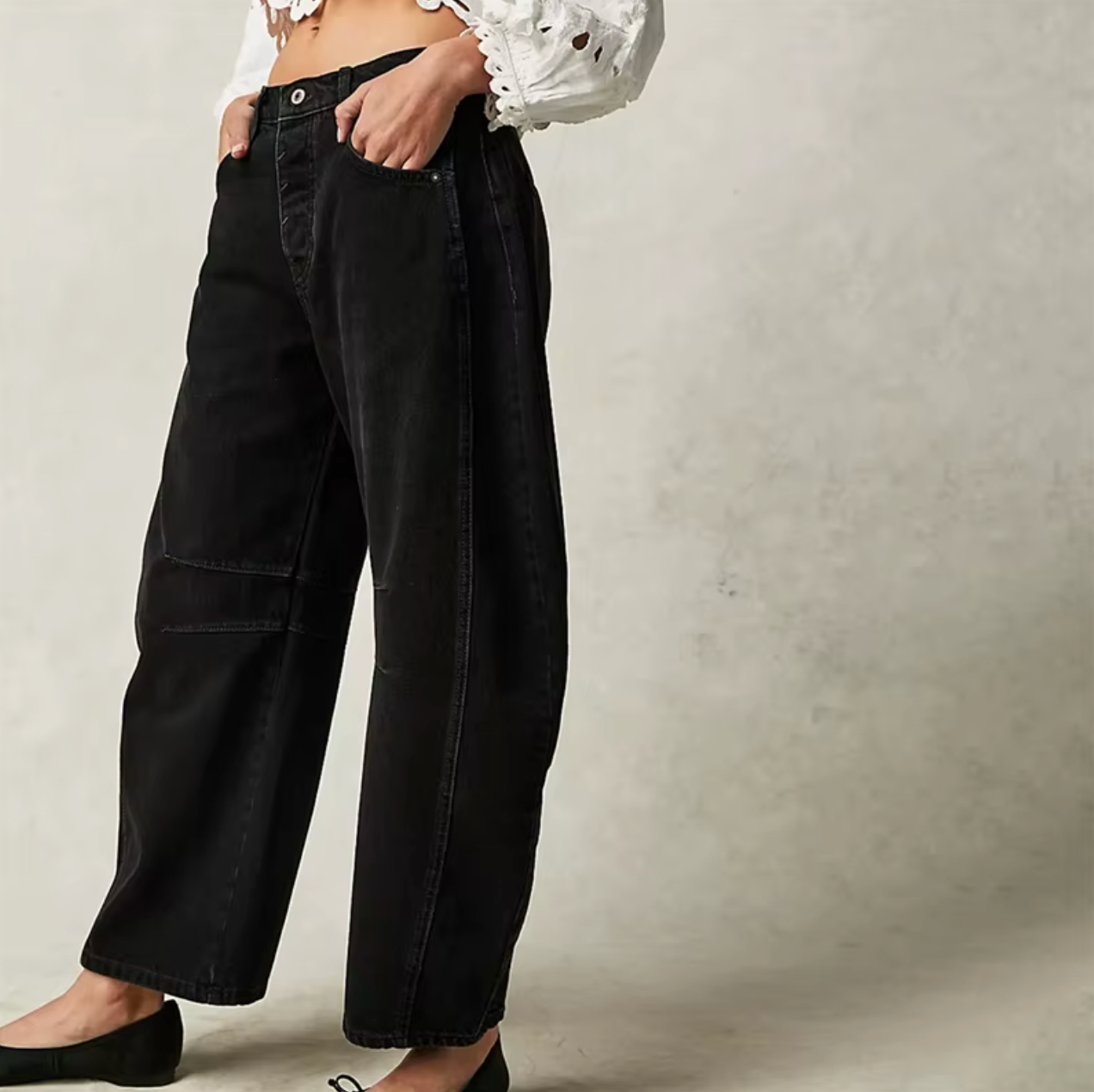 Boho Baggy Wide-Legs Jeans