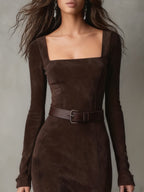 Ainsley | Faux Leather Maxi Dress