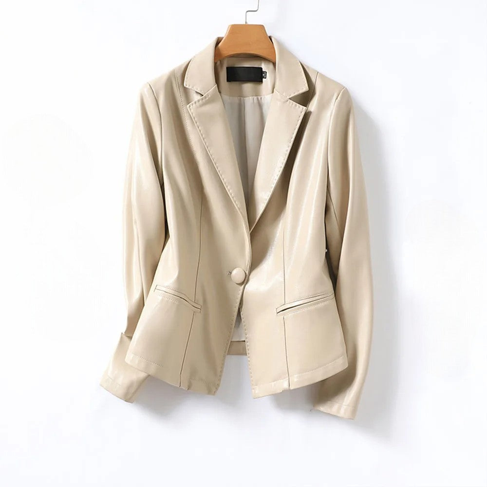 Harper Lambskin Leather Blazer