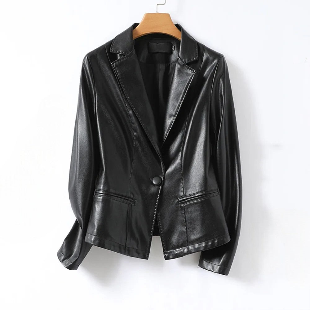 Harper Lambskin Leather Blazer