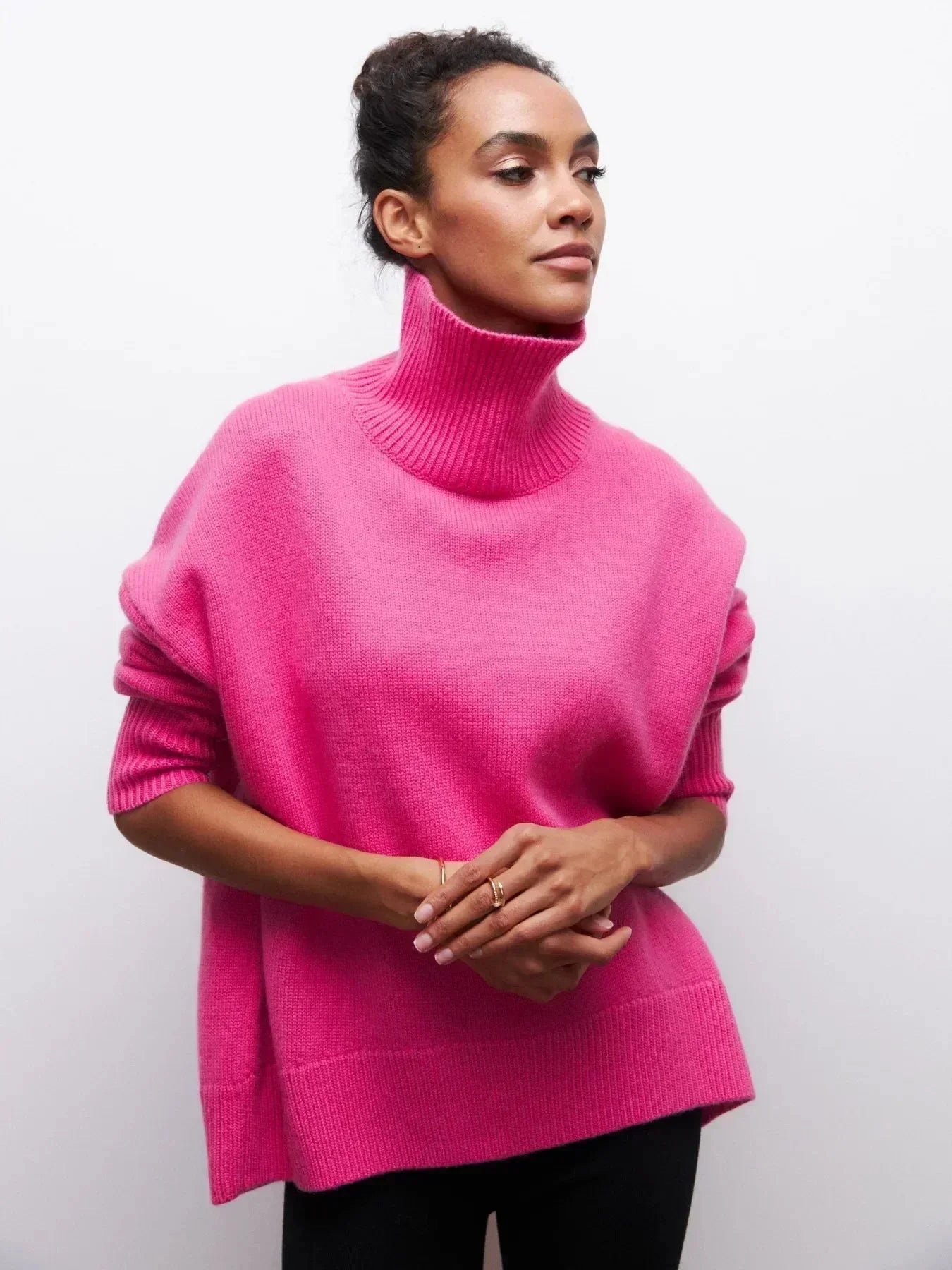 Cittra – Oversized Ribbed Turtleneck Sweater