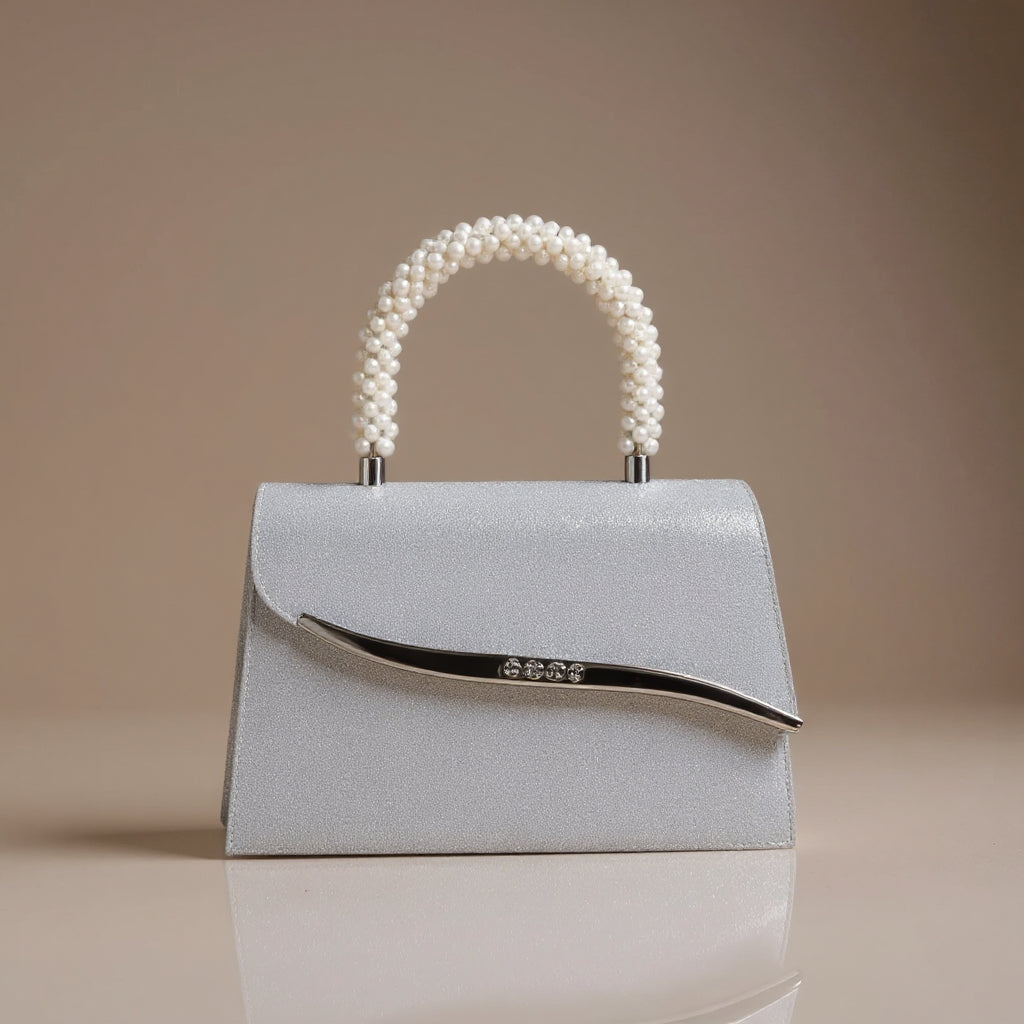 Ava Sequin Pearl Clutch