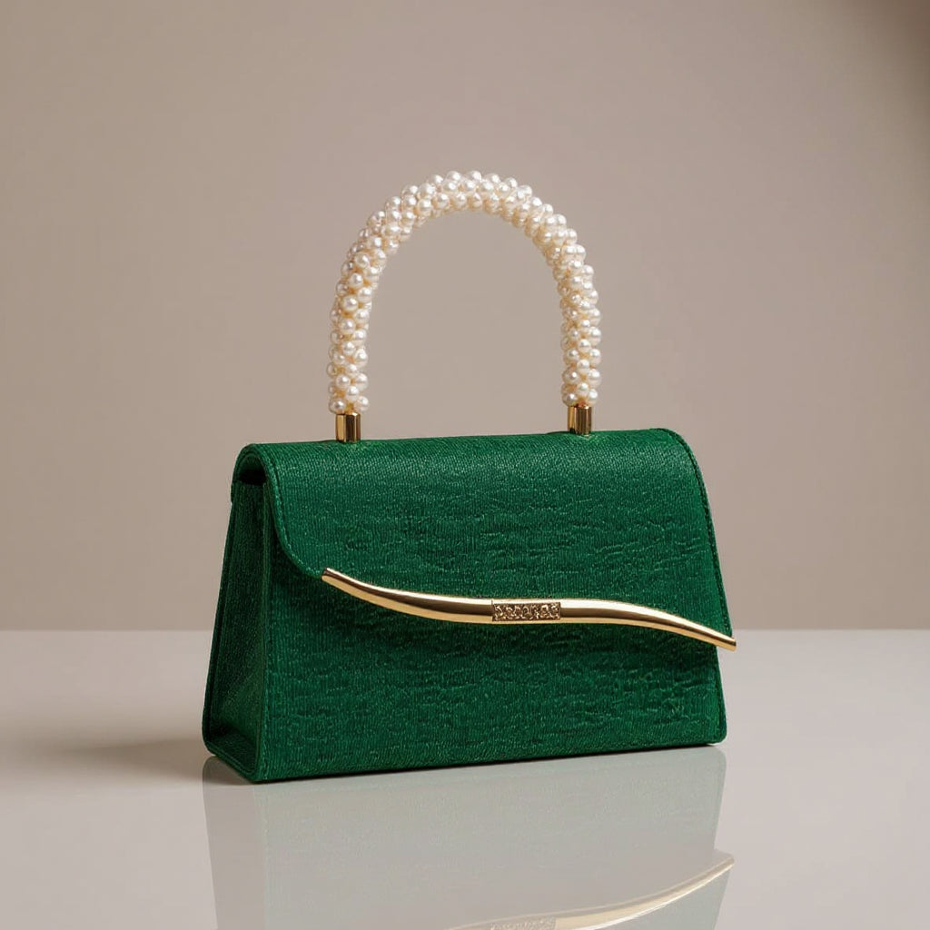 Ava Sequin Pearl Clutch