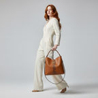 Selene Snake-Embossed Shoulder Bag
