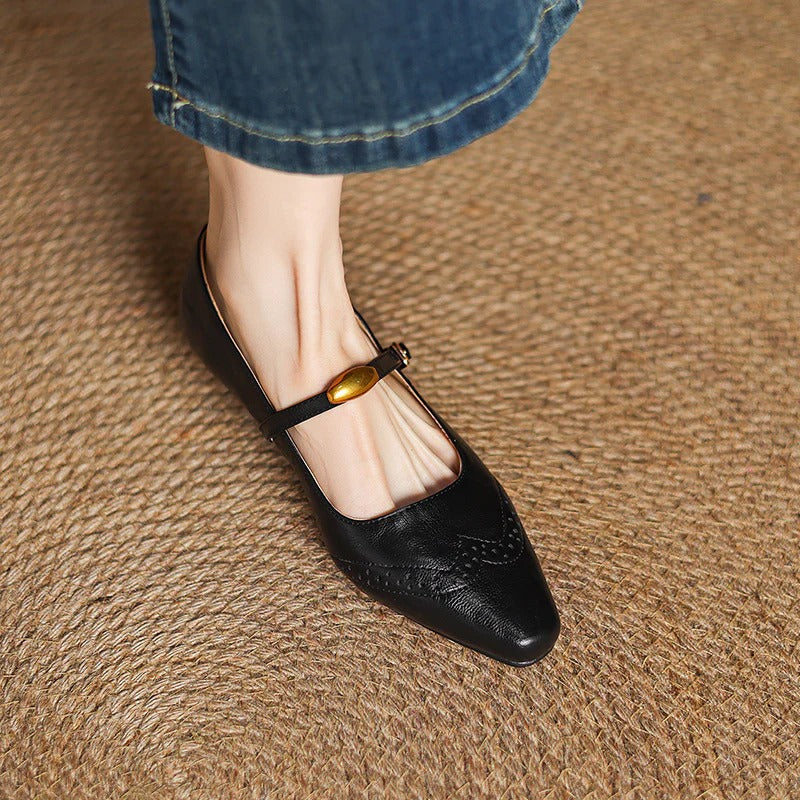 Édeline Leather Wedges