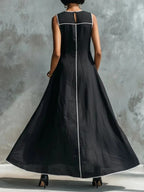 Carlota Maxi Dress with Contrast Trim